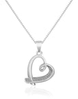 925 Sterling Silver Crystal Heart Pendant Necklace Women Girls Jewellery Gift - Toi ‘n’ Moi Ltd