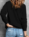Black Rhinestone Heart Pattern Valentines Fashion Sweatshirt - Toi ‘n’ Moi Ltd