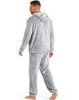 Snuggaroo Mens Soft Fleece Hooded Pjs Pyjama Bottoms Top Loungewear Set - Toi ‘n’ Moi Ltd