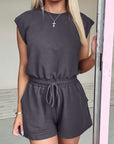 Bristol Black Backless Drawstring Waist Knit Romper - Toi ‘n’ Moi Ltd