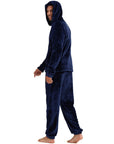 Snuggaroo Mens Soft Fleece Hooded Pjs Pyjama Bottoms Top Loungewear Set - Toi ‘n’ Moi Ltd