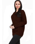 Women Long Sleeve Chunky Cable Knitted Crew Neck Winter Sweater Jumper Top - Toi ‘n’ Moi Ltd