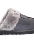 WOMENS LADIES FAUX FUR LINED SLIP on COMFY WARM WINTER SLIPPERS MULES SHOES SIZE - Toi ‘n’ Moi Ltd