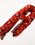 Womens Ladies Christmas Festive Scarf Santa Claus Snowman Print Winter Gifts UK - Toi ‘n’ Moi Ltd