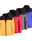 Mens Crosshatch Padded Jacket Inner and Zip Side Pockets Staywarm Contrast Coat - Toi ‘n’ Moi Ltd