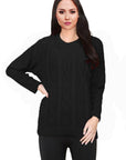 Women Long Sleeve Chunky Cable Knitted Crew Neck Winter Sweater Jumper Top - Toi ‘n’ Moi Ltd