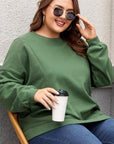 Black Loose Patchwork Crewneck Plus Size Sweatshirt - Toi ‘n’ Moi Ltd