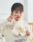 Fur Plush Thicken Kids Gift Plush Scarf Warm Bib Bear Cross Scarf Neckerchief UK - Toi ‘n’ Moi Ltd