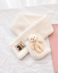 Fur Plush Thicken Kids Gift Plush Scarf Warm Bib Bear Cross Scarf Neckerchief UK - Toi ‘n’ Moi Ltd