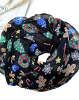 Womens Ladies Christmas Festive Scarf Santa Claus Snowman Print Winter Gifts UK - Toi ‘n’ Moi Ltd