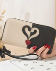Women Zipper Leather Long Wallet Large Capacity Card Holder Tassel Clutch Purse - Toi ‘n’ Moi Ltd