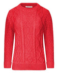 Women Long Sleeve Chunky Cable Knitted Crew Neck Winter Sweater Jumper Top - Toi ‘n’ Moi Ltd