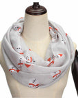 Womens Ladies Christmas Festive Scarf Santa Claus Snowman Print Winter Gifts UK - Toi ‘n’ Moi Ltd