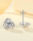 Womens Girls 925 Sterling Silver Crystal Swirl Stud Earrings Jewellery Gift UK - Toi ‘n’ Moi Ltd
