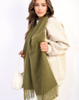 Winter Oversized Scarf with Tassel