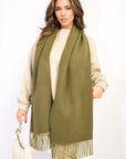 Winter Oversized Scarf with Tassel