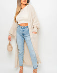 Chunky Knitted Balloon Sleeve Long Maxi Cardigan - Toi ‘n’ Moi Ltd