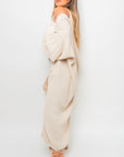 Chunky Knitted Balloon Sleeve Long Maxi Cardigan - Toi ‘n’ Moi Ltd