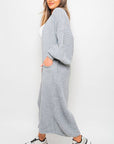 Chunky Knitted Balloon Sleeve Long Maxi Cardigan - Toi ‘n’ Moi Ltd