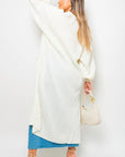 Chunky Knitted Balloon Sleeve Long Maxi Cardigan - Toi ‘n’ Moi Ltd