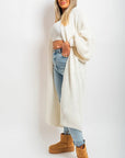 Chunky Knitted Balloon Sleeve Long Maxi Cardigan - Toi ‘n’ Moi Ltd
