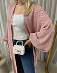 Chunky Knitted Balloon Sleeve Long Maxi Cardigan - Toi ‘n’ Moi Ltd