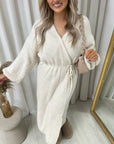 Knitted Long Sleeve Belted Cardigan