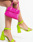 Chunky Heeled Ankle Strap Sandals - Toi ‘n’ Moi Ltd