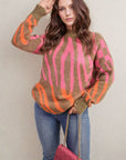 Zebra Stripe Knitted Jumper