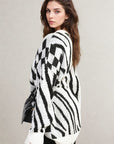 Zebra Stripe Knitted Jumper