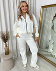 Zip Bomber Jacket and Trouser Co-ord Set