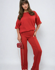 Cheesecloth Pattern Top and Trouser Co-ord Set - Toi ‘n’ Moi Ltd