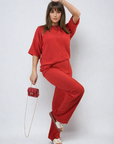Cheesecloth Pattern Top and Trouser Co-ord Set - Toi ‘n’ Moi Ltd