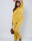 Cheesecloth Pattern Top and Trouser Co-ord Set - Toi ‘n’ Moi Ltd