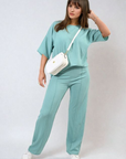 Cheesecloth Pattern Top and Trouser Co-ord Set - Toi ‘n’ Moi Ltd
