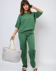 Cheesecloth Pattern Top and Trouser Co-ord Set - Toi ‘n’ Moi Ltd