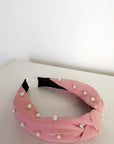 Faux Pearl Tie Knot Hairband
