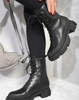 Chunky Platform Lace-Up Ankle Boots - Toi ‘n’ Moi Ltd