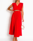 Pleated Maxi Dress