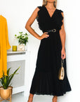 Pleated Maxi Dress