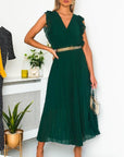 Pleated Maxi Dress