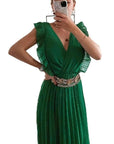 Pleated Maxi Dress