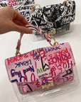 Graffiti Print Handbag