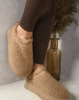 Ankle Cozy Plush Lining Thick Sole Fluffy Slippers - Toi ‘n’ Moi Ltd