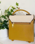 Faux Leather Gold Detail Shoulder Bag