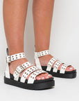 Chunky Platform Eyelet Sandals - Toi ‘n’ Moi Ltd