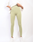 Stretchy Wide Waistband Second Skin Leggings - Toi โnโ Moi Ltd