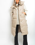 Belted Long Puffer Gilet - Toi ‘n’ Moi Ltd