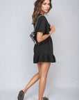 Belted Wrap-Over Frill Playsuit