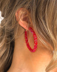 Crystal Hoop Earrings